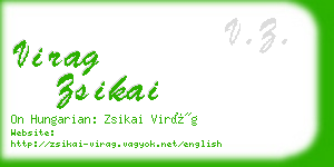 virag zsikai business card